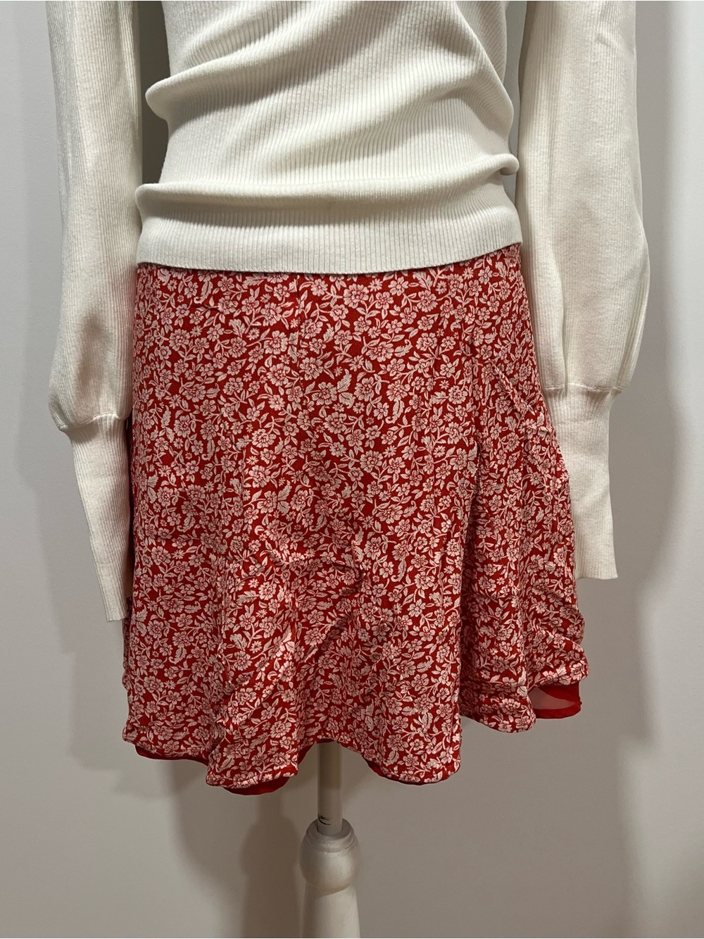 American Eagle Rusty Floral Knee-High Skirt